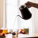 Cecotec Thermosense 500 Cisne, Wasserkocher schwarz/holz, 1.200 Watt, 1 Liter