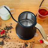 Cecotec Thermosense 500 Cisne, Wasserkocher schwarz/holz, 1.200 Watt, 1 Liter