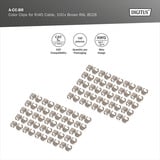 Digitus Farbclips für Patchkabel, Kabelclip braun