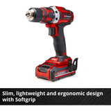 EINHELL Power X-Change Akku-Bohrschrauber TE-CD 18/40 Li-Solo, 18Volt rot/schwarz, ohne Akku und Ladegerät