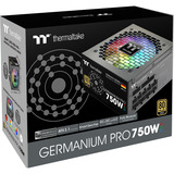 Thermaltake Germanium Pro RGB 750W, PC-Netzteil schwarz, 1x 12-Pin High Power GPU, 4x PCIe, Kabelmanagement, 750 Watt