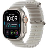 Apple Watch Ultra 4, Smartwatch Titan natur, 49 mm, Ocean Armband grau, Cellular