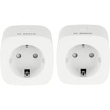 Bosch Smart Home Zwischenstecker Kompakt [+], Schaltsteckdose weiß, 2er Pack