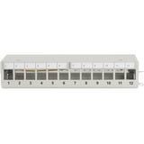 Digitus Modulares Desktop Patchpanel, 12-Port, geschirmt hellgrau, für Keystone-Module, mit Beschriftungsfeld