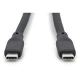 Digitus USB 3.2 Gen 1 Silikon-Anschlusskabel USB-C > USB-C schwarz, 2 Meter, PD, Laden mit bis zu 100 Watt