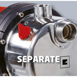 EINHELL Hauswasserwerk GC-WW 1250 NN, Pumpe edelstahl/rot, 1.200 Watt