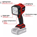 EINHELL Power X-Change Akku-Lampe TC-CL 18/350 Li - Solo, 18Volt, LED-Leuchte ohne Akku und Ladegerät