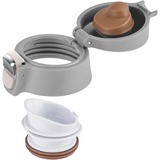 Emsa TRAVEL MUG light Thermobecher 0,4 Liter silber, Flip-Deckel