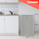 Telefunken C-135-100-S, Vollraumkühlschrank silber