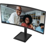 AOC CU34E4CV, LED-Monitor 86.4 cm (34 Zoll), schwarz, WQHD, VA, HDMI, DP, USB-C, KVM, USB-Hub, 120Hz Panel