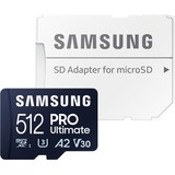 Samsung PRO Ultimate microSD 512 GB, Speicherkarte dunkelblau, UHS-I U1, Class 10, V10, A1