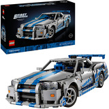 LEGO 42210 Technic 2 Fast 2 Furious Nissan Skyline GT-R(R34) Flitzer, Konstruktionsspielzeug 