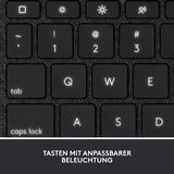 Logitech Combo Touch, Tastatur grau, DE-Layout, Scherenmechanik, für iPad 10. Generation