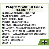 COBI Pz.Kpfw. V Panther Ausf. A, Konstruktionsspielzeug Maßstab 1:28