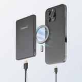 Intenso Magnetic Wireless Powerbank MW5000 Grey grau, 5.000 mAh, MagSafe, PD