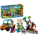 PLAYMOBIL 72072 Animals & Friends Zoo: Tierpflegermobil, Konstruktionsspielzeug 