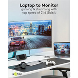 goobay USB Adapterkabel, USB-C Stecker > DisplayPort Stecker, 4K 60Hz schwarz, 1 Meter, 21,6 Gbit/s