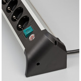 Brennenstuhl Alu-Office-Line Steckdosenleiste 4-fach, 2x USB, für den Schreibtisch schwarz/aluminium, 1,8 Meter Kabel, USB-A, USB-C PD, mit Sicherheitsschalter