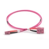 Digitus LWL Patchkabel, Duplex, LC > SC Stecker, Multimode OM4 hellviolett, 2 Meter