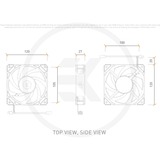 EKWB EK-Loop Fan FPT 120 D-RGB - White, Gehäuselüfter weiß, 120 mm