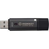 Kingston IronKey Locker+ 50 G2 64 GB, USB-Stick anthrazit, USB-A 3.2 Gen 1