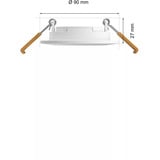 Philips HUE White & Color Ambiance Slim Einbauleuchte, LED-Leuchte weiß, 90 mm