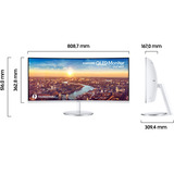 Samsung C34J791 Generalüberholt, LED-Monitor 86.4 cm (34 Zoll), weiß/silber, WQHD, VA, Curved, HDMI, DP, Thunderbolt, 100Hz Panel