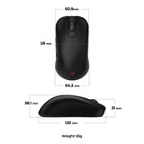 Zowie S2-DW, Gaming-Maus schwarz, Größe S