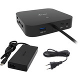 i-tec USB-C Triple Display Docking Station, Dockingstation USB-C, HDMI, DP, PD, mit Ladegerät