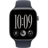 Apple Watch Series 12, Smartwatch grau, Aluminium, 46 mm, Sportarmband Navyblau S/M, Cellular
