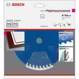 Bosch EXPERT High Pressure Laminate Kreissägeblatt, Ø 168mm, 52Z Bohrung 20mm, für Handkreissägen