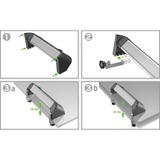 Brennenstuhl Alu-Office-Line Steckdosenleiste 4-fach schwarz/aluminium, 1,8 Meter, 60.000A Überspannungsschutz, 2x USB-A