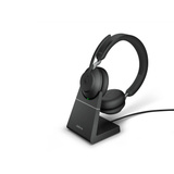 Jabra Evolve2 65, Headset schwarz, Microsoft Teams, USB-A, Ladestation