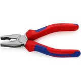 KNIPEX Kombizange 03 02 160 blau, gezahnte Greifflächen, Schneiden mit Facette