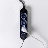 Shelly Steckdosenleiste Power Strip 4 Gen4 schwarz, 1,5 Meter Kabel, mit Energiemessung