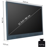 Telefunken PL32BI Mobiler-Akku-TV, LED-Fernseher 80 cm (32 Zoll), blau, WXGA (HD-ready), Triple Tuner, Akku, Smart-TV