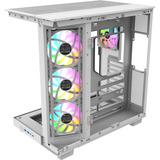 Thermaltake View 380 XL WS ARGB , Tower-Gehäuse weiß/holz, Tempered Glass x 2, Holz-Struktur