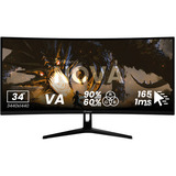 Arozzi Nova 34T2K165, Gaming-Monitor 86.4 cm (34 Zoll), schwarz, UWQHD, VA, Curved, HDMI, DP, Lautsprecher, 165Hz Panel