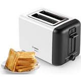 Bosch Kompakt-Toaster DesignLine TAT3P421DE weiß/schwarz, 970 Watt, für 2 Scheiben Toast