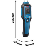 Bosch Professional Holzfeuchtemesser GMP 1-13 Professional blau/schwarz, 2x Batterien, Tasche
