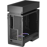 DeepCool CL660, Tower-Gehäuse schwarz/holz, Tempered Glass