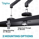 Digitus Single Design Monitorhalterung, 35", 10 kg schwarz