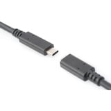 Digitus USB 2.0 Verlängerungskabel, USB-C Stecker > USB-C Buchse schwarz, 2 Meter, PD 60 Watt