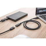 Digitus USB 2.0 Verlängerungskabel, USB-C Stecker > USB-C Buchse schwarz, 2 Meter, PD 60 Watt