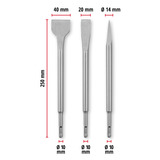 EINHELL SDS-plus Meißel-Satz 250mm, 3-teilig 