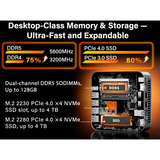 GEEKOM A9 MAX, Mini-PC silber, Windows 11 Pro