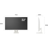 LG Smart Monitor 32U721SA-W, LED-Monitor 80 cm (32 Zoll), weiß, UltraHD/4K, VA, HDMI, USB-C, WebOS, FB