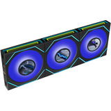 Lian Li UNI FAN SL-INF LCD FLEX 120 Wireless, Gehäuselüfter schwarz, Reverse, 3er Pack mit LCD FLEX Receiver, 120 mm
