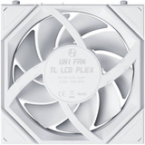 Lian Li UNI FAN TL LCD FLEX 120 Wireless, Gehäuselüfter weiß, 3er Pack mit LCD-Flex-Empfänger, 124 mm