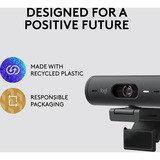 Logitech Brio 500, Webcam schwarz, Graphite